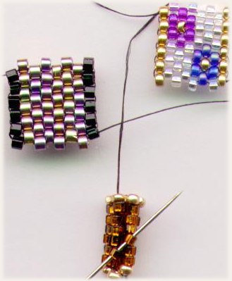 Icke ihopsydda bitty bead med charlotte, utan charlotte och en som hller p att sys ihop. Bild frn Ron Ventling.